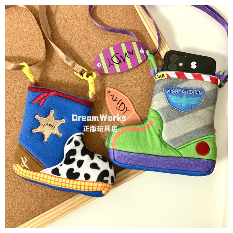 Anime Disney Toy Story Boots Styling Bag Cartoon Buzz Lightyear Woody Borsa A Tracolla Inclinata Kawaii Custodia Per Cellulare Regalo