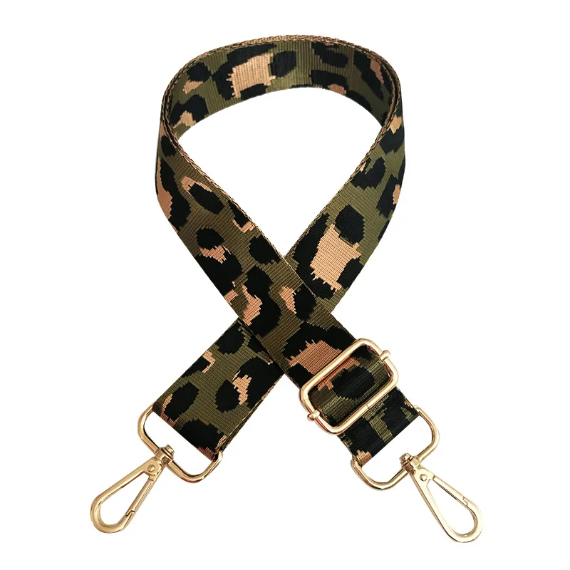 2023 New Winter Long Wide Bag Strap Colorful Tiger Jacquard Sexy Leopard Print Shoulder Fashion Adjustable Accessory Replaceable
