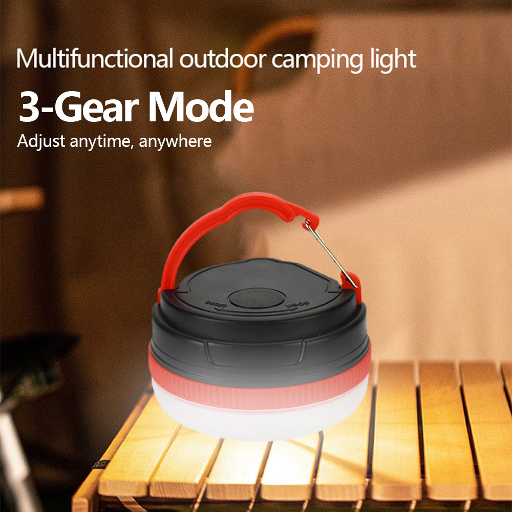 Camping light Portable 3 Lighting Modes Emergency with Magnet Base For Outdoor Work Tent Camping Supplies Without Battery