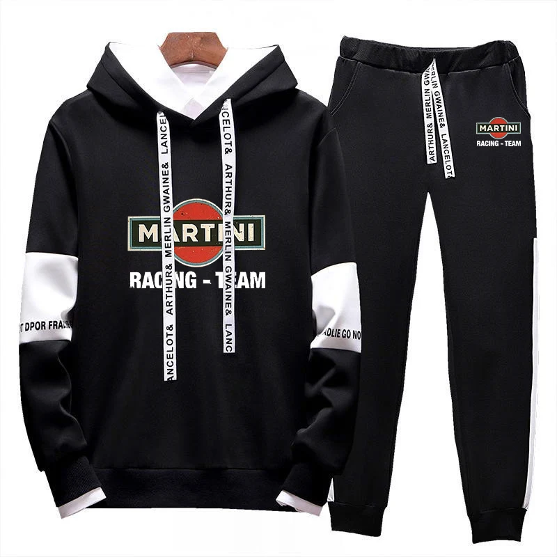 Martini Racing printed men's clothing suit tricolor with sportswear suit autumn new sweatshirt sports suit two-piece hoodie+pant
