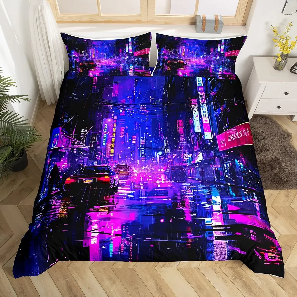 Japanese Style Bedding Set 3D Printed Duvet Cover Set Soft Polyester Single Double Queen Size For Birthday Gift Halloween Decor