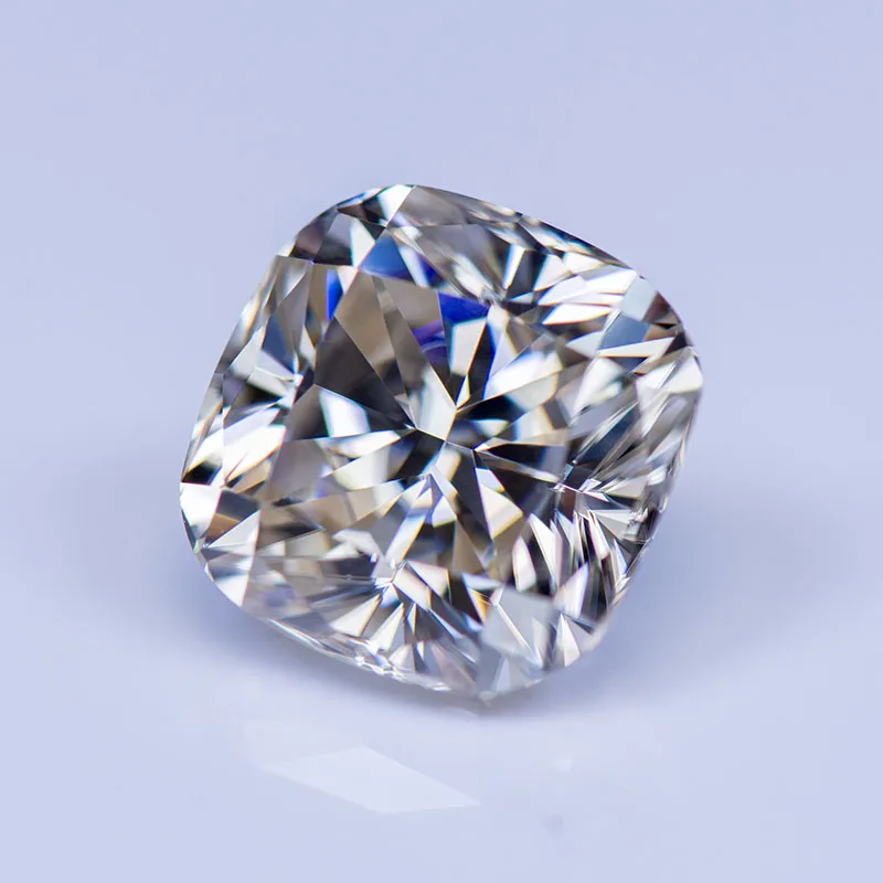 Moissanite Stone Cushion Cut Primary Color Tea Yellow  Lab Grown Diamond  for Diy Charms Jewel Making with GRA Certificate