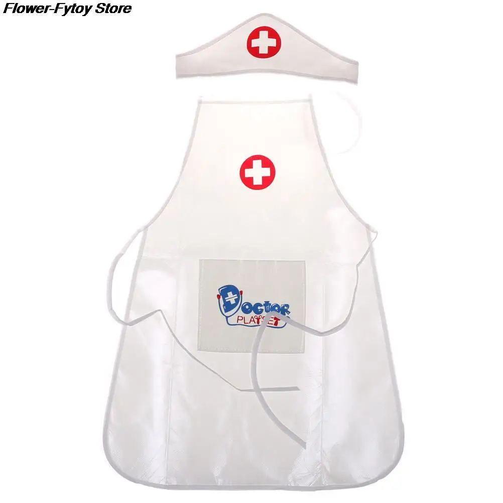 Hot  1 Clothing 1 Hat Pretend Play Toy Set Doctor Clothing Toys Children Play Role Doctor Nurse Set for Children Girl Toy 2