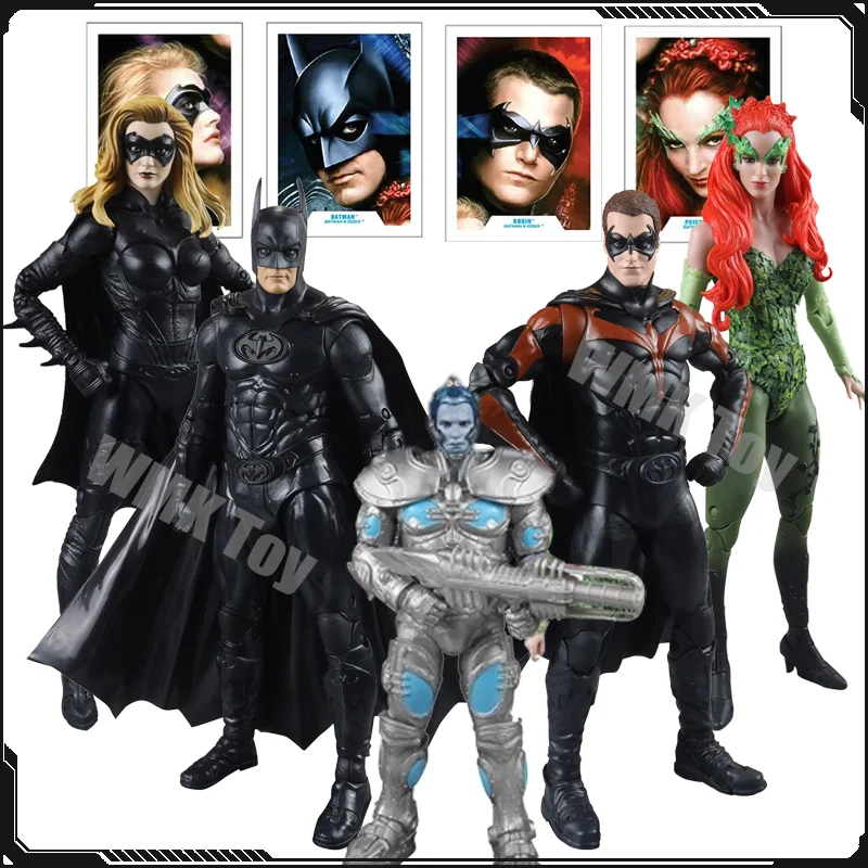 

Dc Batman Mcfarlane Toys Figure Mr Freeze Poison Ivy Batgirl Robin Action Figures Kit Model Doll Toys Children Gift In Stock