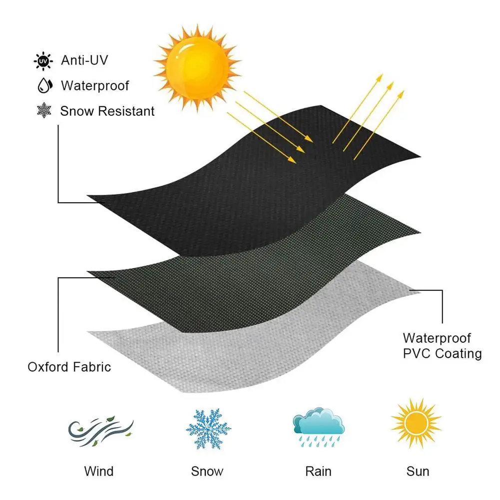 Sétaudvar melegítő fedezze upgraded 420D oxfordy Ablakszövet Vízhatlan esőköpény wear-resistant kültéri kerti Hátvéd 87x 33 X 19 hüvelykes Nagybani
