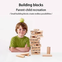 Solid Wood Puzzle Stacked High Stack Tower Drawing Block Children'S Parent-Child Interactive Board Game 4