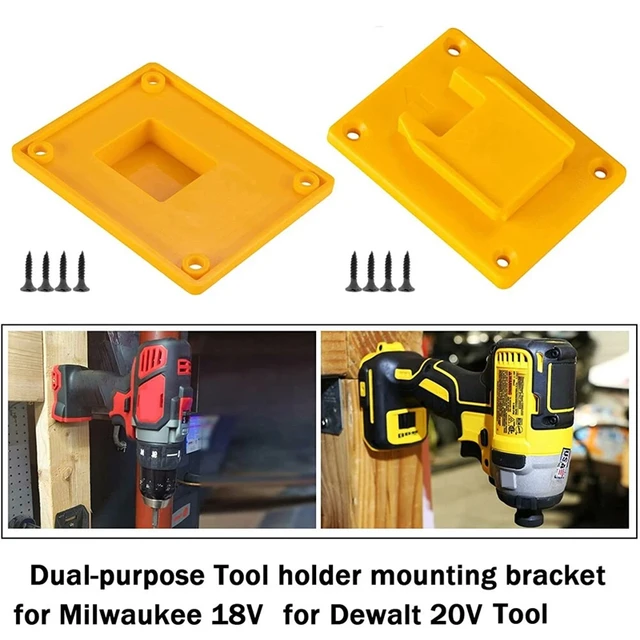 Soporte de batería para batería Dewalt de 20 V 60 V, montaje en pared,  soporte de muelle de almacenamiento de batería, apto para baterías Dewalt