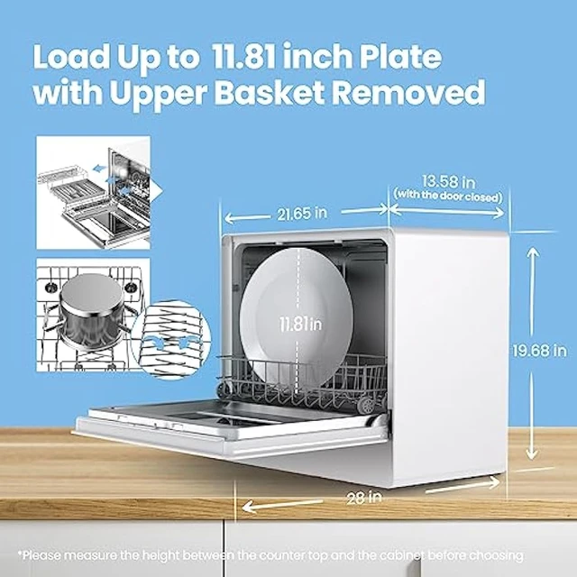 800W Countertop Dishwasher Leakage Proof Built in Water Tank Multi Modes  Waste Heat Drying Portable Dishwasher for Apartment RV - AliExpress