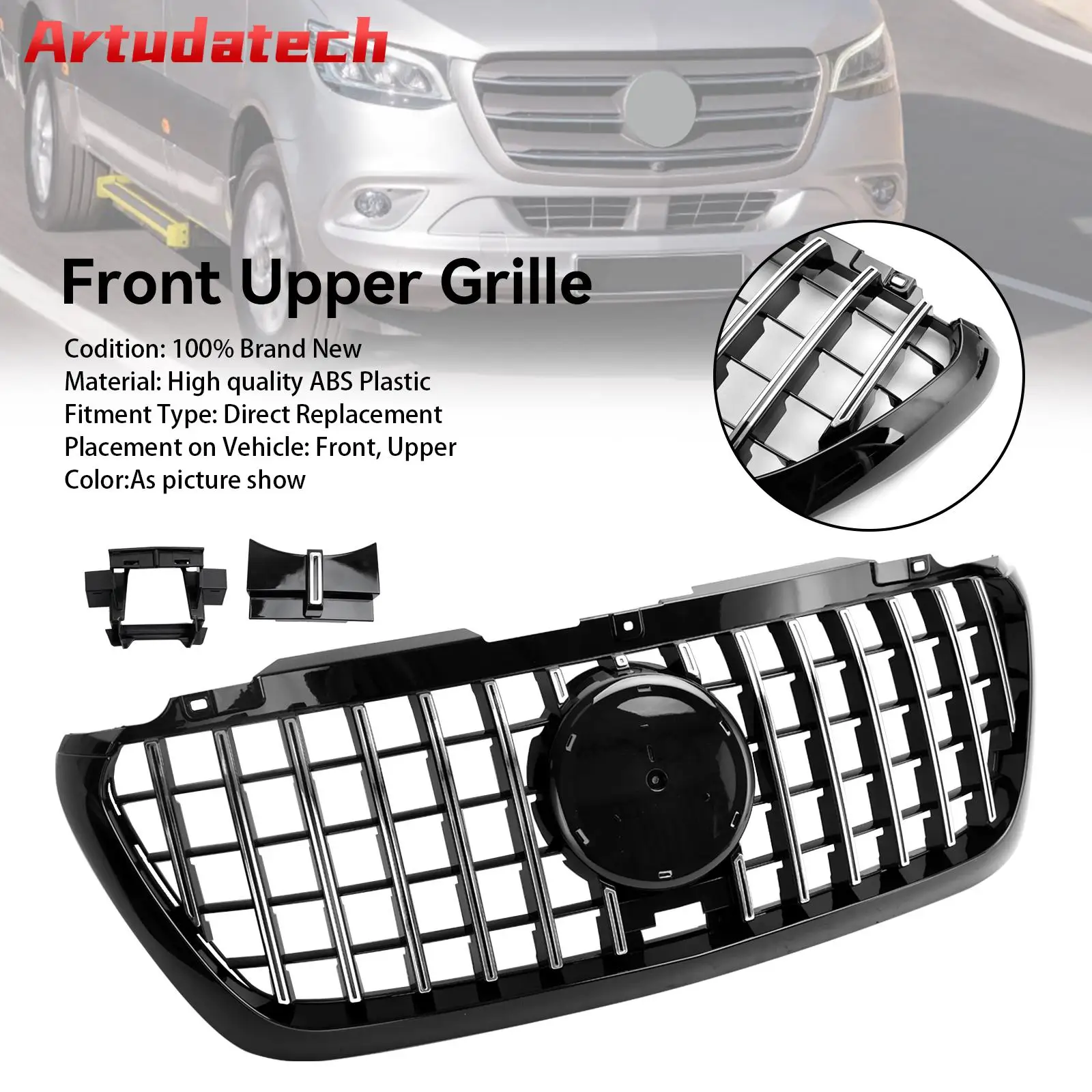 FORD TRANSIT CUSTOM De Cromed FRONT BUMPER GRILLE 2018-ON JK2117B968B