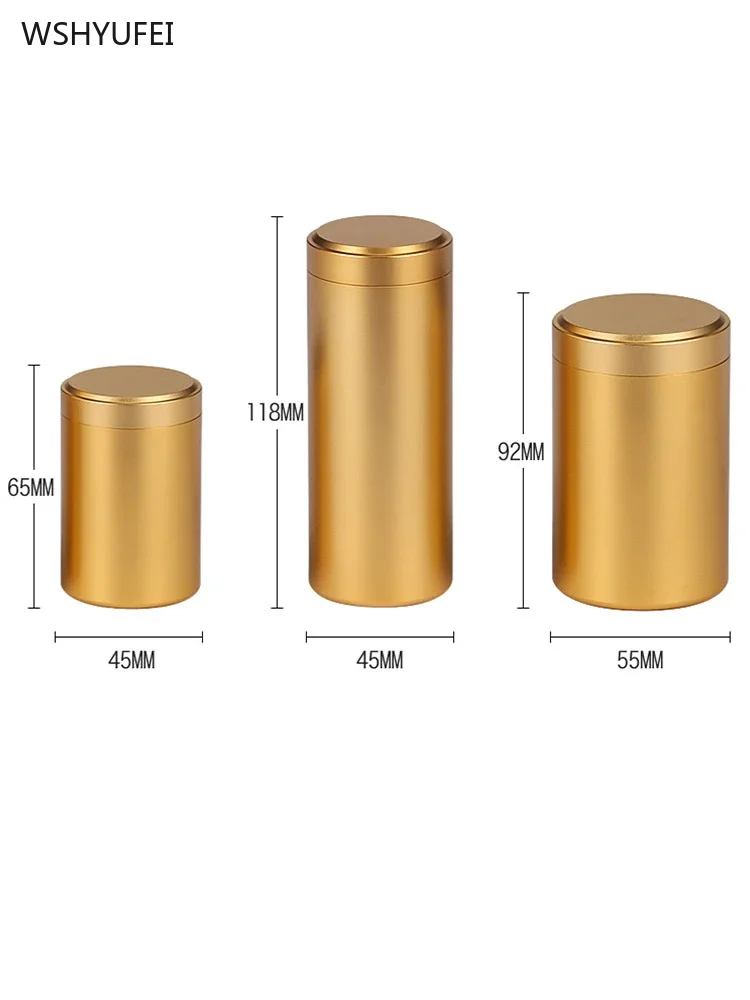 Metal Travel Portable Tea Seal tea tin box tea canister Stainless Steel Storage Bottle With Lid Coffee Bean Candy Biscuit Collection Storage Tank Kitchen