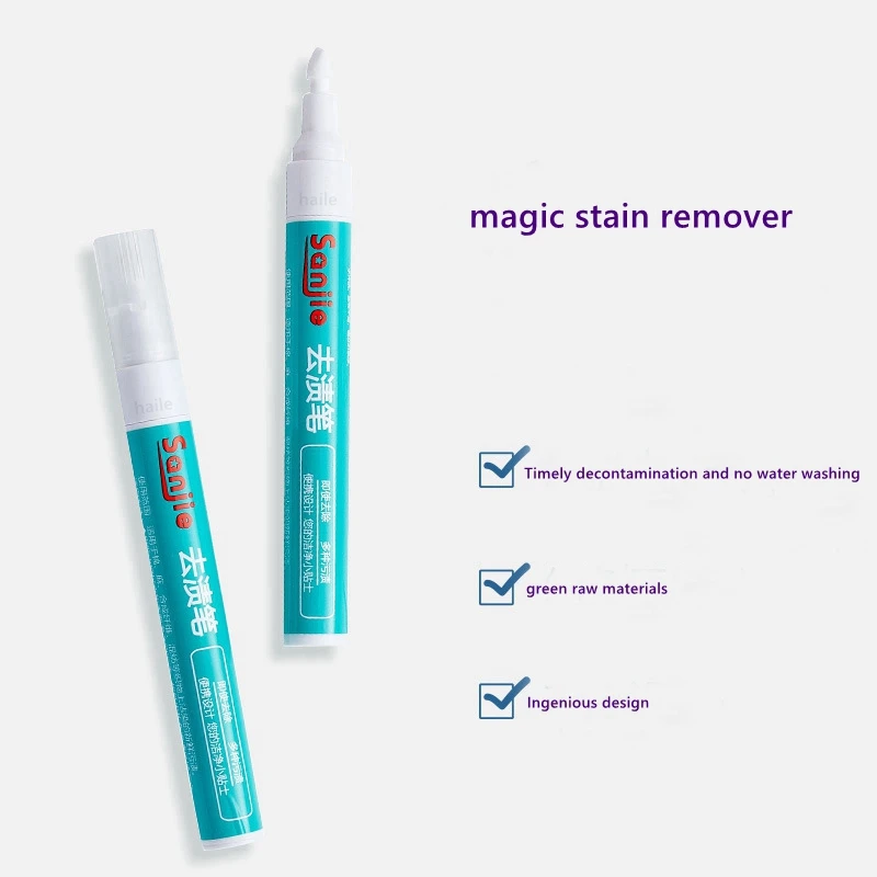 Portable Clothes Cleaner Stain Decontamination Pen Dust Cleaner Oil Stain Cleaning Pen Wipe Fabric Cloth Remover