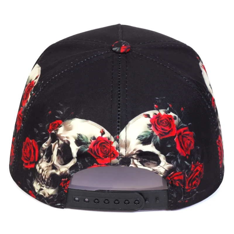New Fashion Printed Skull Adjustable Snapback Cap Unisex Outdoor Sport Baseball Cap Man Hot Sale Hip Hop Baseball Hat 5