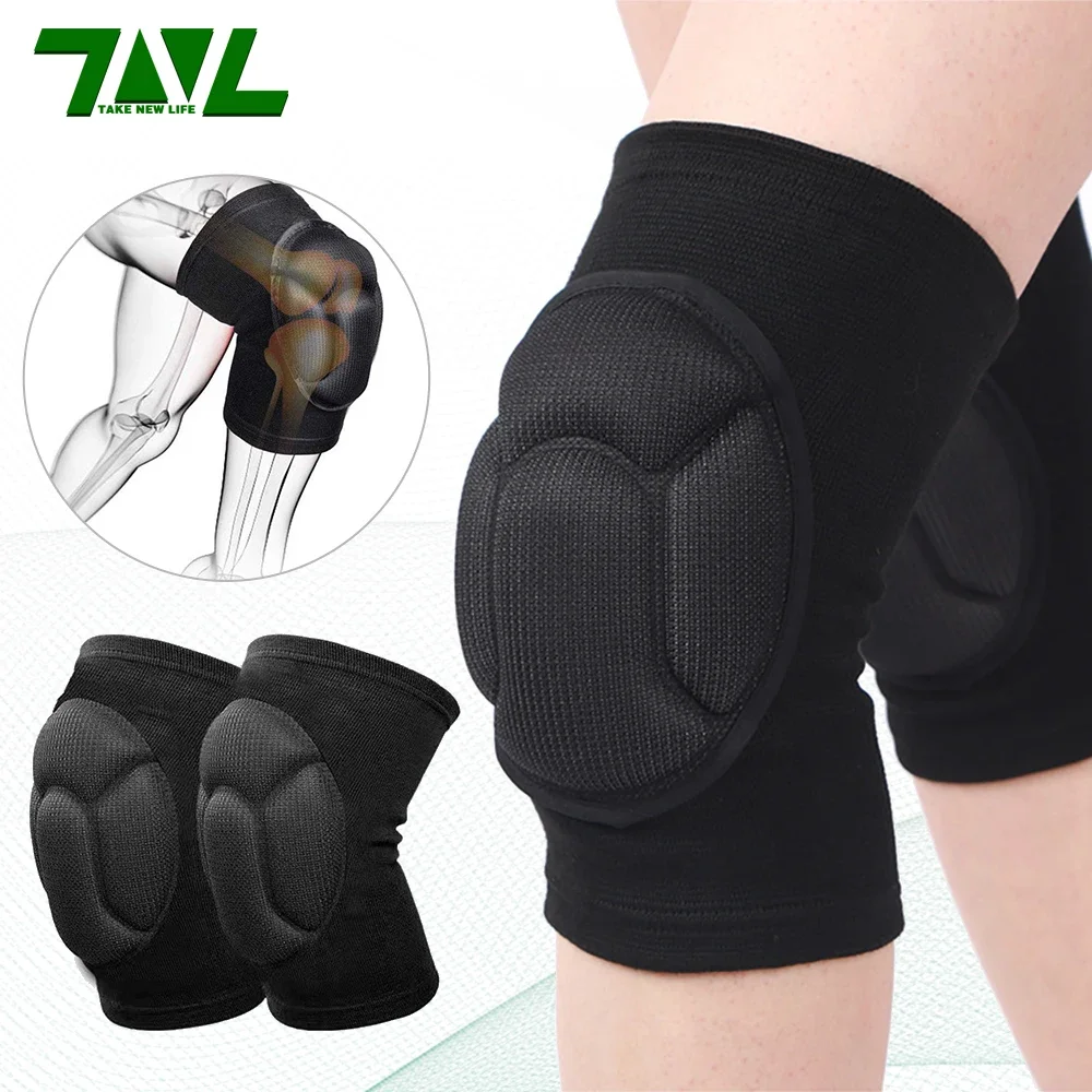 1 Paar Verdikte Bescherming Sportkniebeschermers Elastische Kniebeschermers Ondersteunen Fitness Uitrusting Basketbal Volleybal Brace Protector Unisex