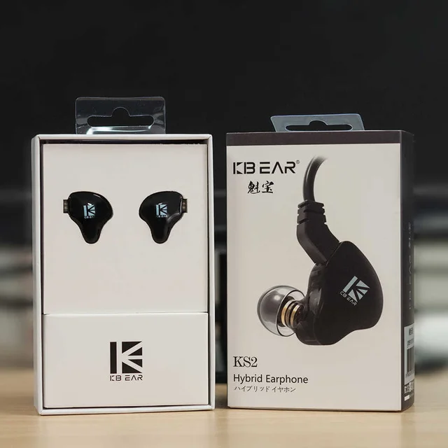 KBEAR KS2 - Monitores de oído, 1BA 1DD estéreo en el oído, auriculares HiFi  en el oído, auriculares híbridos con cancelación de ruido, con cable
