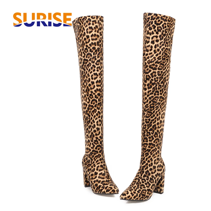 Women's Knee High Over The Knee Boots – Thigh High Boots With 2-Inch Chunky Heel, PU Upper, Skin-Friendly Lining, Multiple Colors - View #9