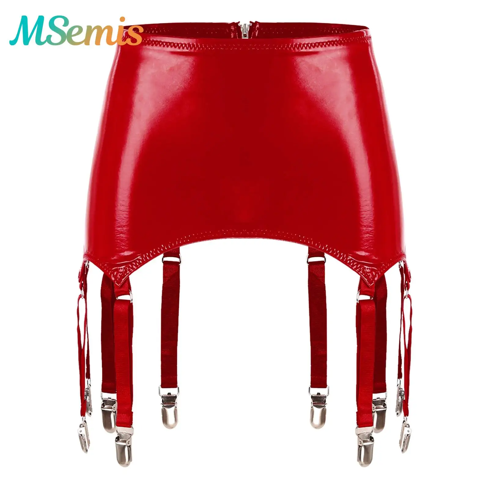 Lilit Leather Garters in Red main image 0
