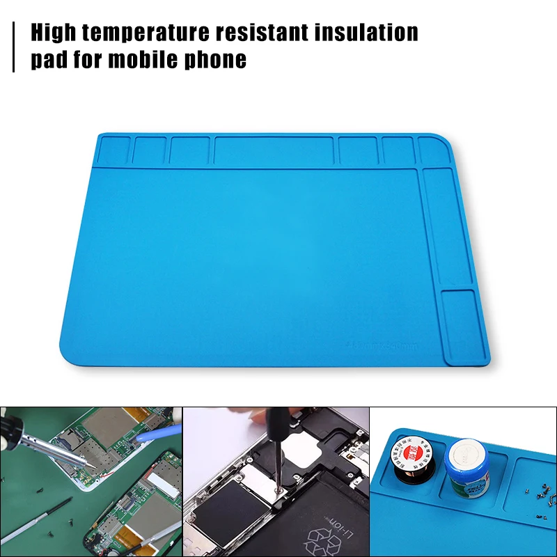 

480X340mm Heat Insulation Working Mat Heat-resistant Soldering Station Repair Insulation Pad Insulator Pad Maintenance Platform