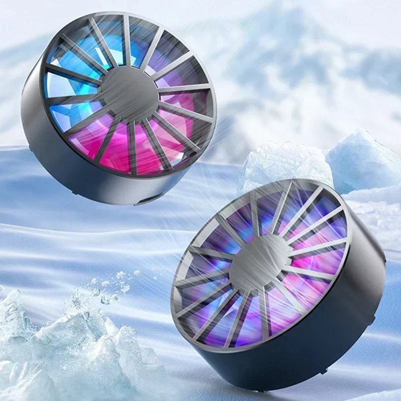 Phone Radiator Air-cooled Magnetic Low Noise Cooling Fan for Phone Tablet PUGB Genshin Game Fast Cooling