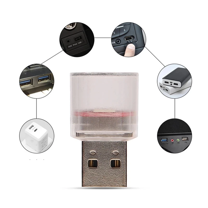 Colorful Car Usb Atmosphere Light Led Car Interior Decoration Light Without Modification USB Lighting Atmosphere Color
