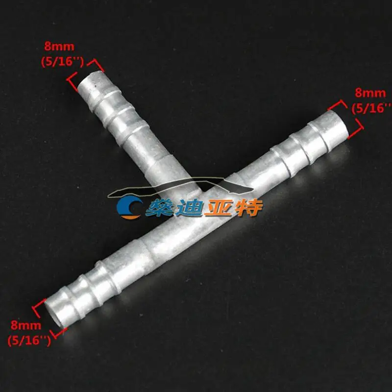 T-head Aluminium Hose Connector Fittings Three-way Joint For AC Hose Clamp Kit