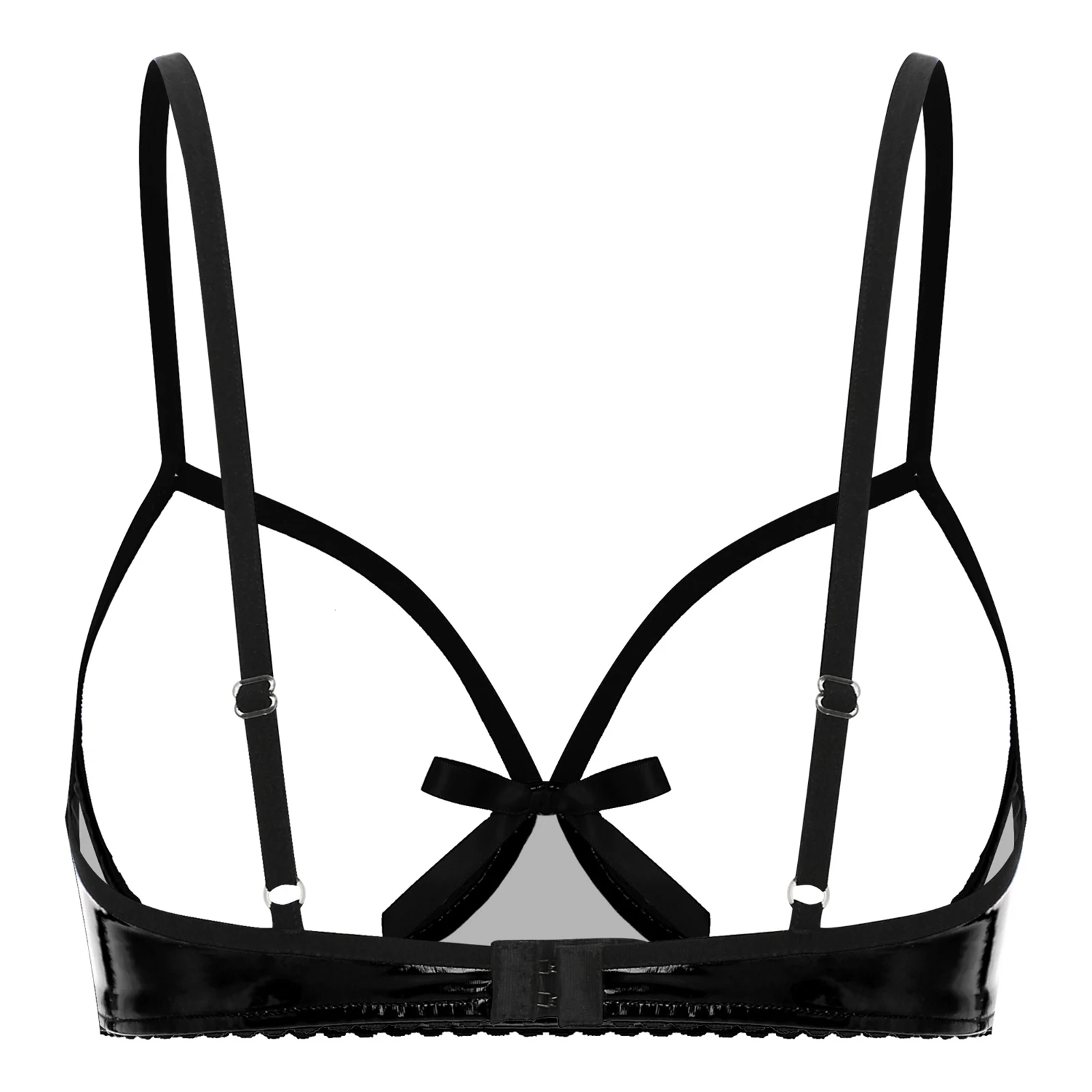 thumbnail image 1 of Lencería de mujer con pecho abierto, sujetador caliente expuesto, Bralette exótico, ropa de dormir con lazo transparente, ropa interior sin forro, sujetador húmedo sin copas, 1 of 5