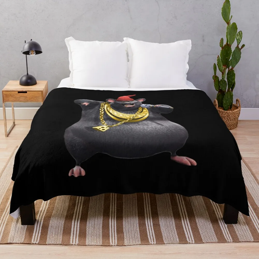 Biggie Cheese Rat Throw Blanket Big Thick Furry Couple Blanket