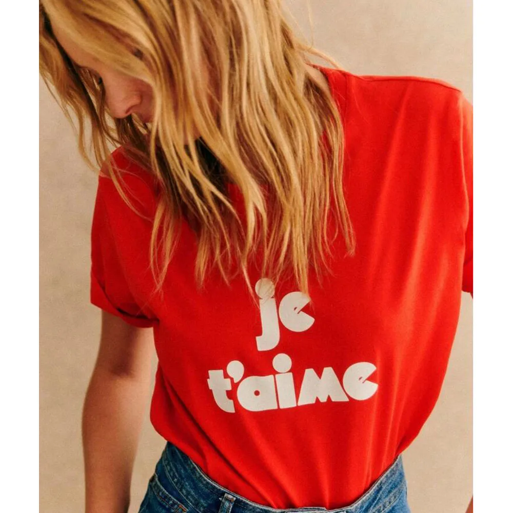 T-shirt 'Je T'aime' En écriture Chinoise - Fruit Of The Loom - Neuf Sans étiquettes