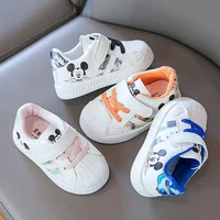 Disney-Chaussures décontractées blanches pour bébés garçons et filles, chaussures de marche pour tout-petits, chaussures de sport pour enfants, souris de rencontre pour enfants, marque, taille 25 5