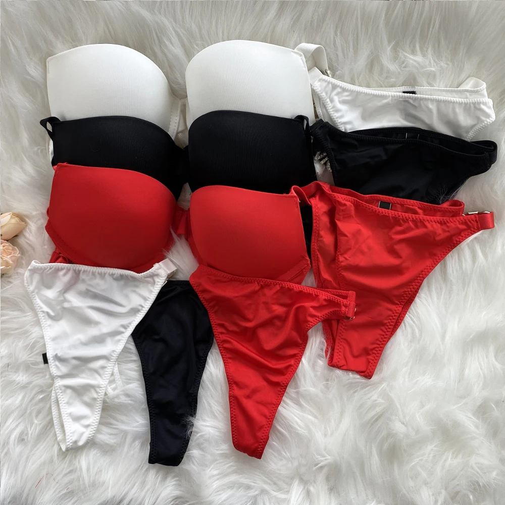 Damen Dessous Set Exquisites Spitzenbündchen Bh Und Slip Set_voghion.com