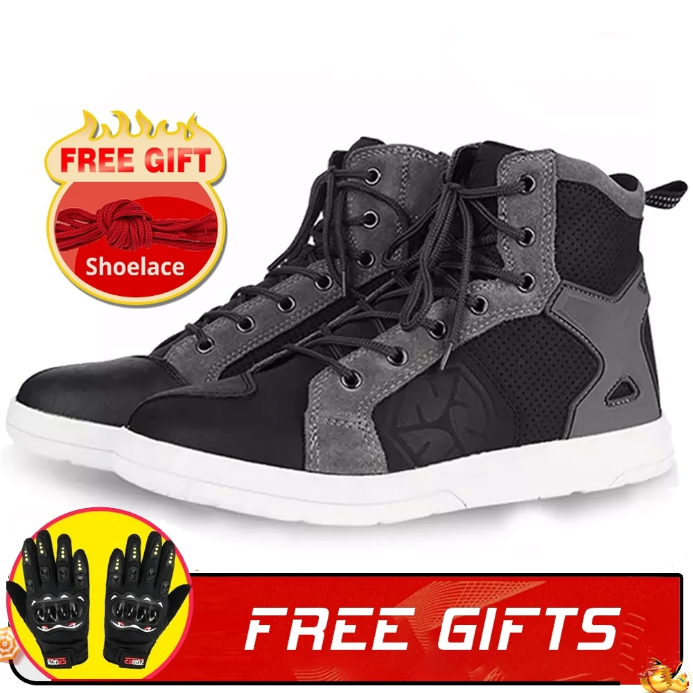 Botas De Moto Impermeables Para Hombre: Cuero Genuino Certificadas CE (EN 13634) Con Cremallera YKK Y Suela Antideslizante