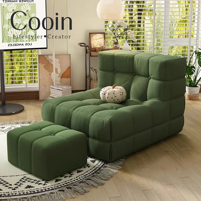 Waffle weave leisure chair lazy sofa vacuum compression