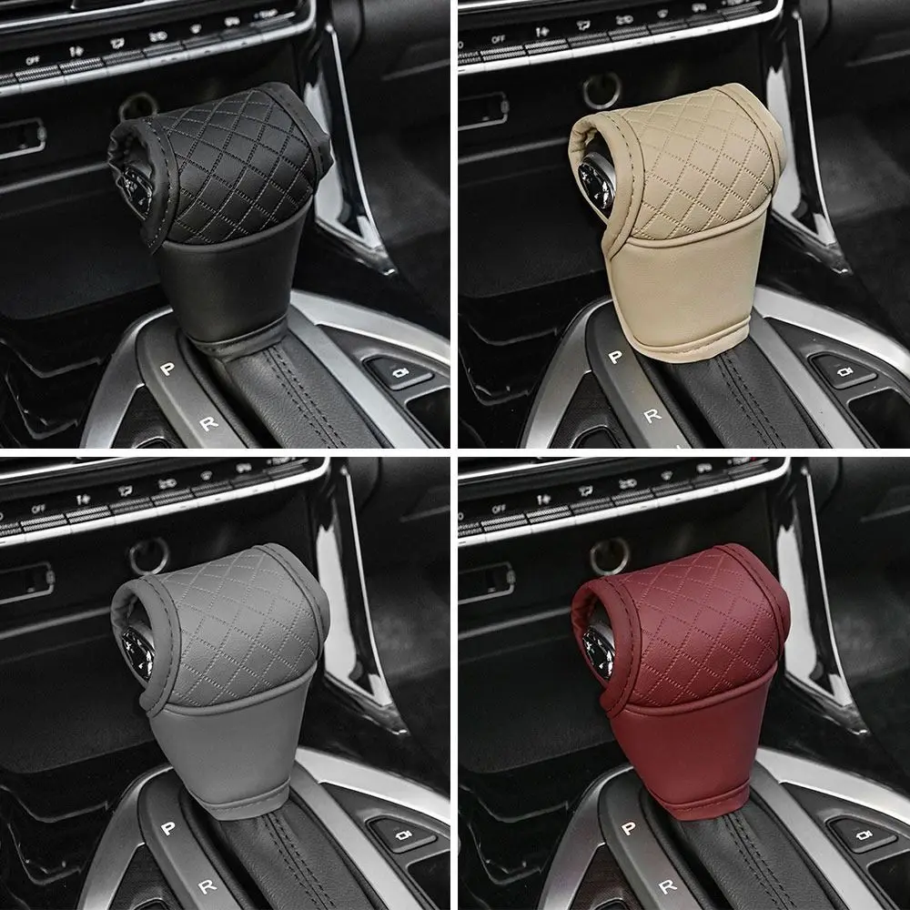 

Нескользящий чехол для автомобиля, универсальный кожаный дышащий чехол для ручки переключения передач, регулируемый износостойкий аксессуар для интерьера автомобиля