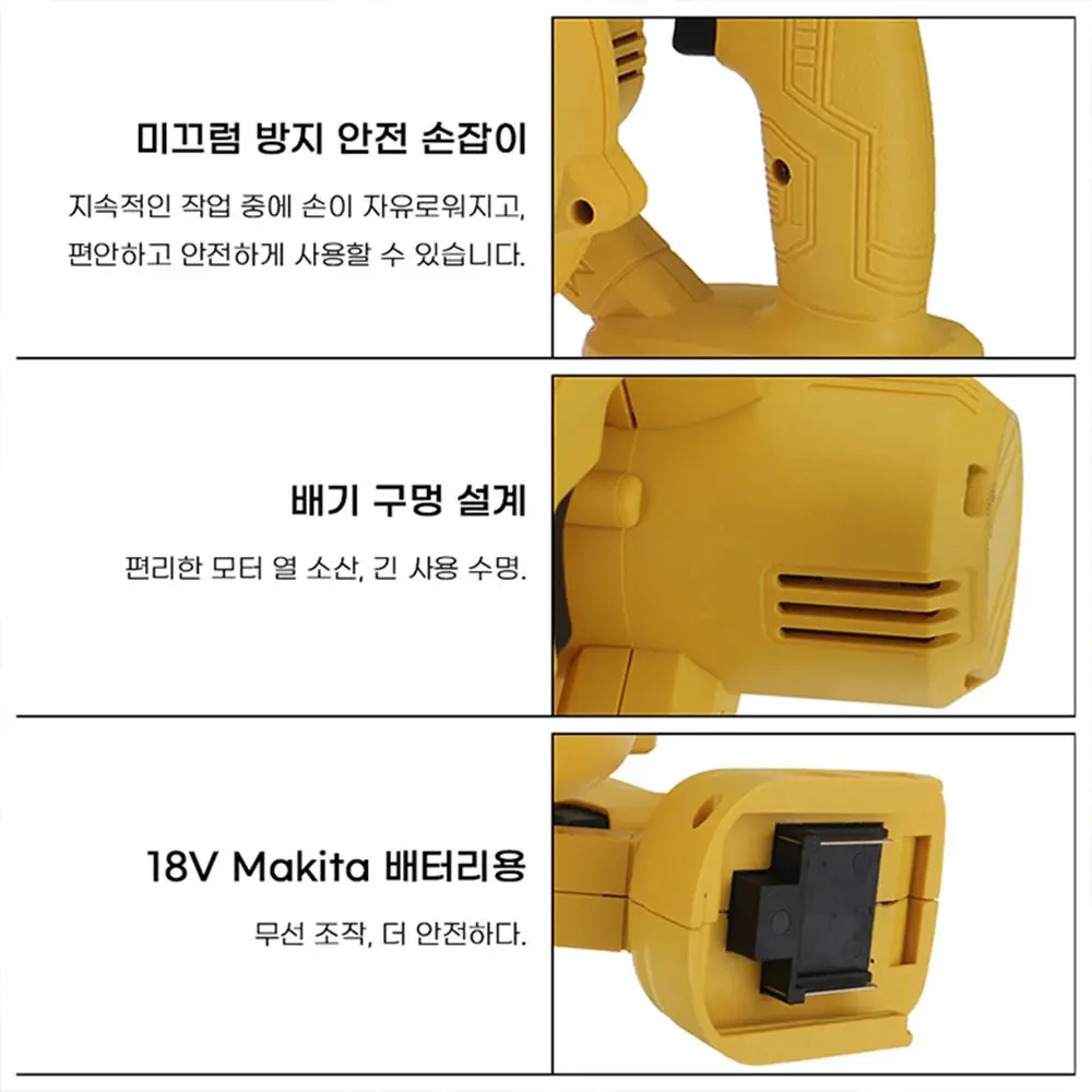 Makita 18V 배터리 용 21V 무선 전기 공기 송풍기 2 In 1 불어 및 흡입 휴대용 잎 컴퓨터 집진기