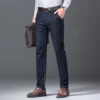 Wthinlee 2024 NEW Men's Fashion Business Jeans Classic Style Casual Stretch Slim Jean Pants Male Brand Denim Trousers Black Blue 4