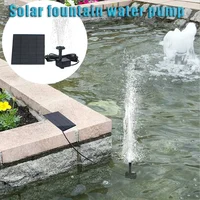 Fontaine solaire avec 6 buses, pompe à eau flottante à panneau solaire 1.4W pour bains d'oiseaux, piscines, jardin, décoration de cour cascade DIY 5
