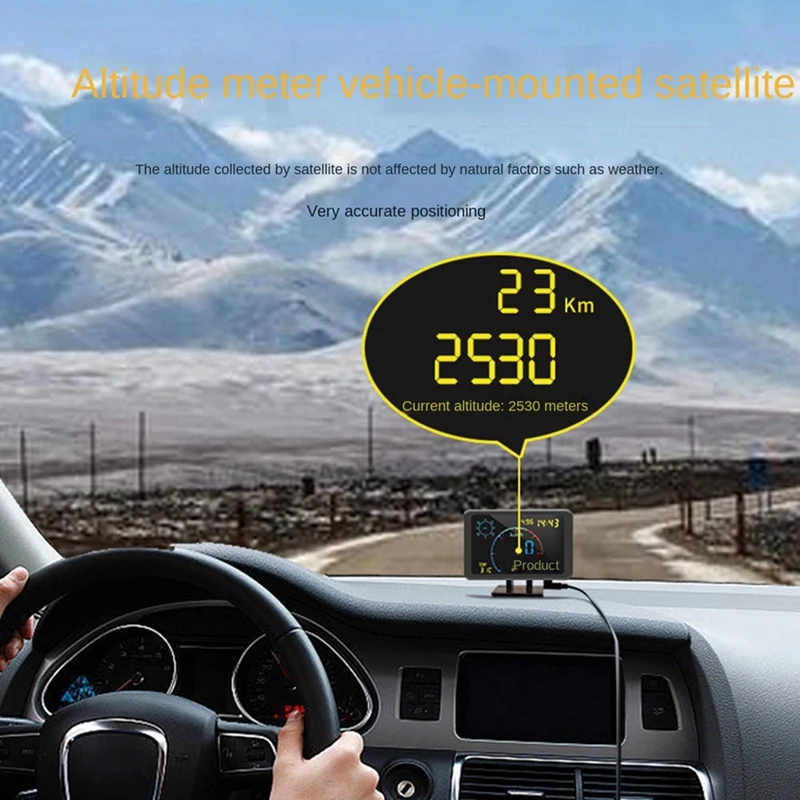 

4,7 дюймовый автомобильный дисплей HUD, Многофункциональный Автомобильный дисплей HUD, Черный Автомобильный дисплей HUD