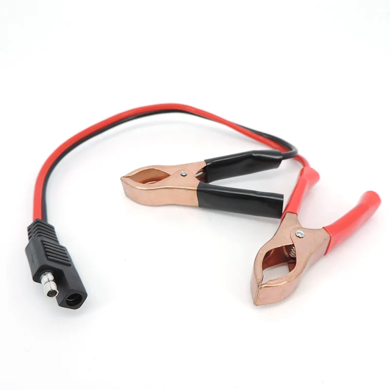 

14AWG 36CM 2Pin SAE Quick Disconnect Plug to Battery Alligator Clips 10A Cable Clamps cable Connectors Cord