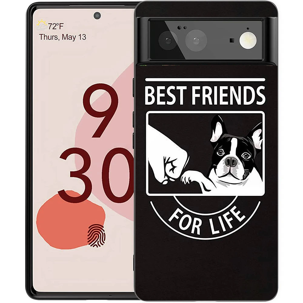 French Bulldog Dog Design Shockproof Silicone Phone Case Cover