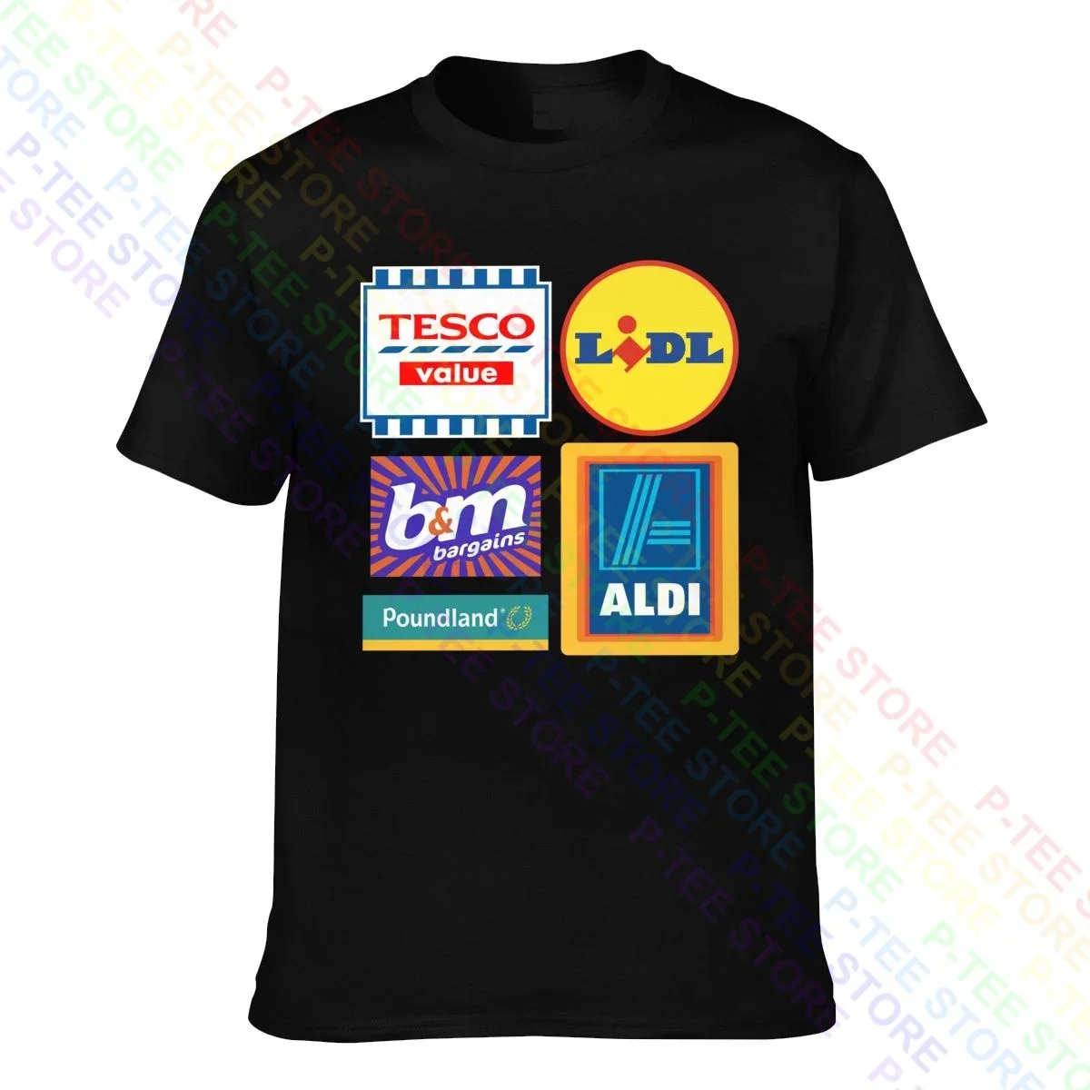 Budget Supermarket , Tesco Value, Lidl, Aldi, Pied Land T-Shirt T-Shirt Trendy Harajuku