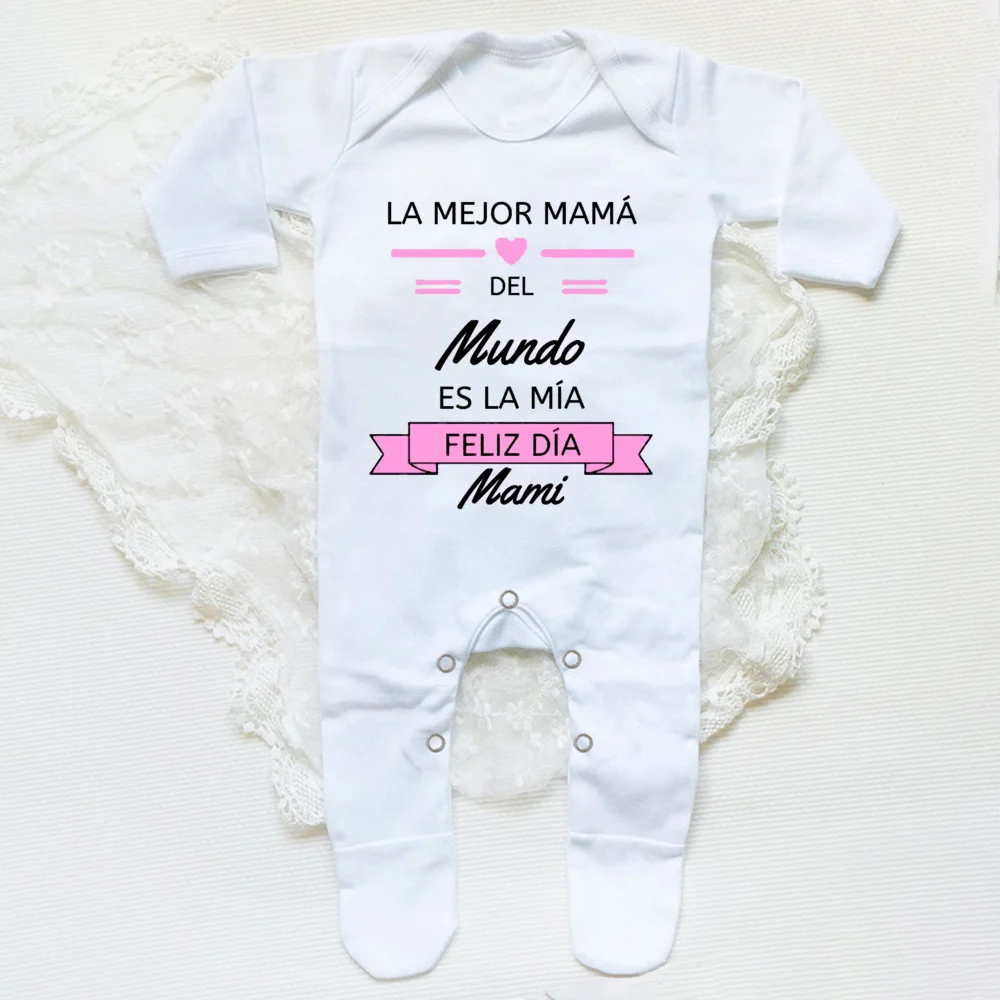 Happy Mother's Day Mom Baby Sleepsuit 1st Mothers Day Baby Grow Pyjamas New Mummy Gift Toddler Infant Boys Girls Outfits
