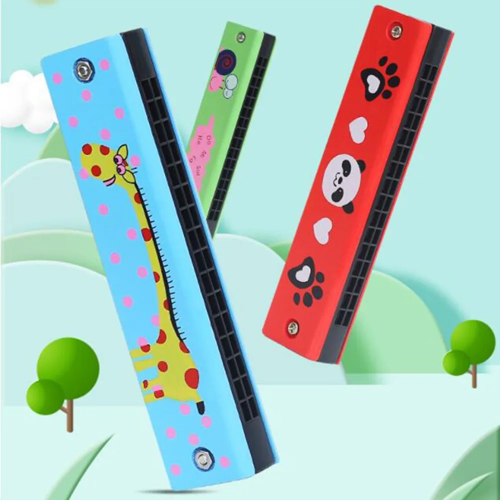 16 Holes Harmonica Mouth Organ Kids Exquisite Light-weight Design Wooden-Harmonica Designed Educational Toy Harmonica