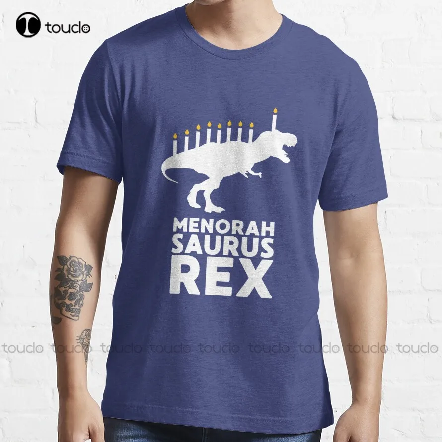 

Hanukkah Menorasaurus Trex Jewish Dinosaur Shirt T-Shirt T-Shirts For Men Graphic Custom Aldult Teen Unisex Fashion Funny Xs-5Xl