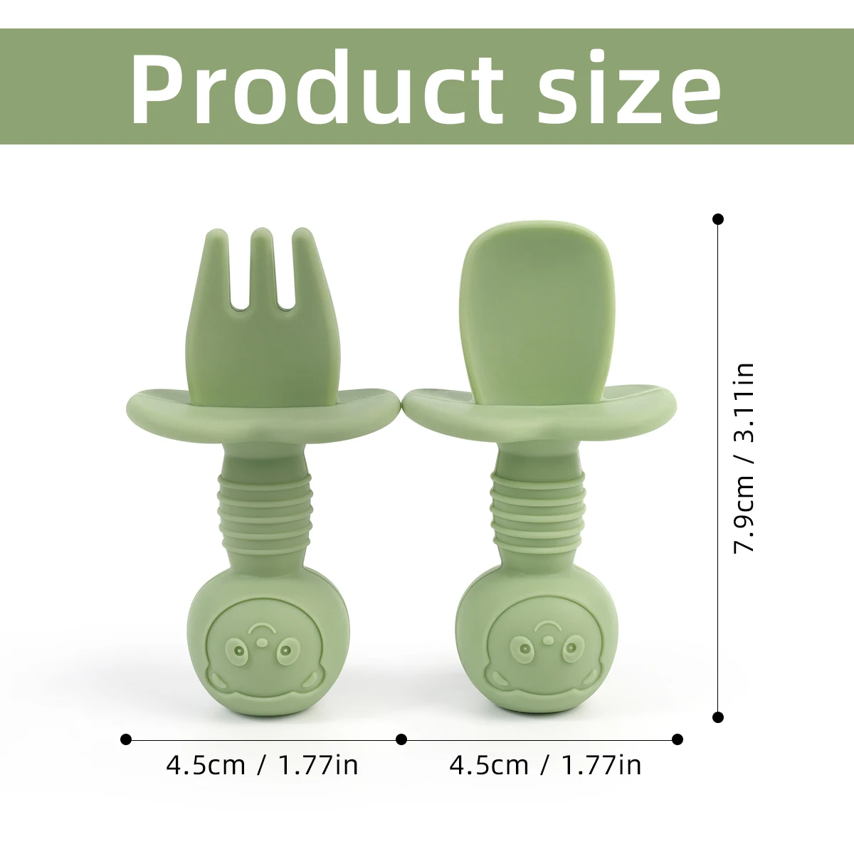 2 قطعة/المجموعة BPA الحرة سيليكون شوكة ملعقة الطفل...