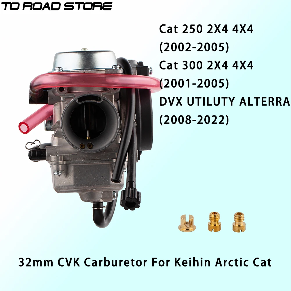 

32mm CVK Carburetor For Keihin Carb For Arctic Cat 250 2002-2005 Cat 300 2001-2005 2X4 4X4 DVX UTILUTY ALTERRA 08-22