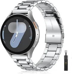 Durable 20mm Stainless Steel Metal Watch Strap Bracelet for Watch 6 Classic 43mm (Silver with tool)