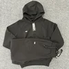 6PM Drill Hip-hop Jacket Embroidered Men's Hooded Sweatshirt Letters Plus Velvet Pullover Long Trendy Sports Suit Sweatpants 2