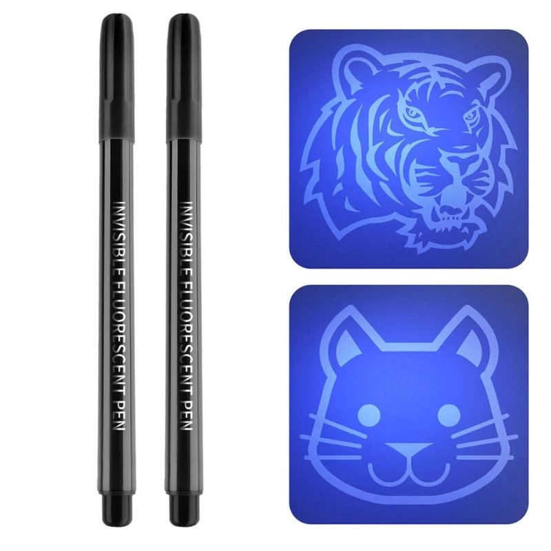 Invisible Ink Pen Upgraded Spy Pen Use with UV Light(Not Include) Magic-Marker Secret Message F19E invisible ink pen