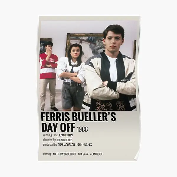 

Movie Ferris Bueller Poster Picture Print Wall Mural Decor Vintage Home Room Funny Decoration Modern Painting Art No Frame