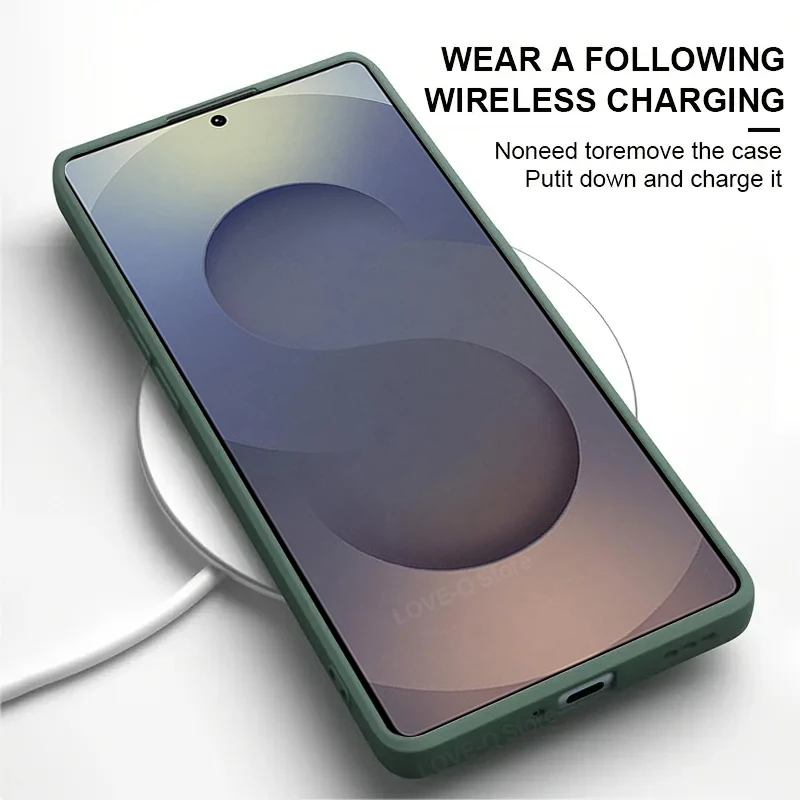 Luxury Liquid Silicone Soft TPU Phone Case - S25 Ultra Plus
