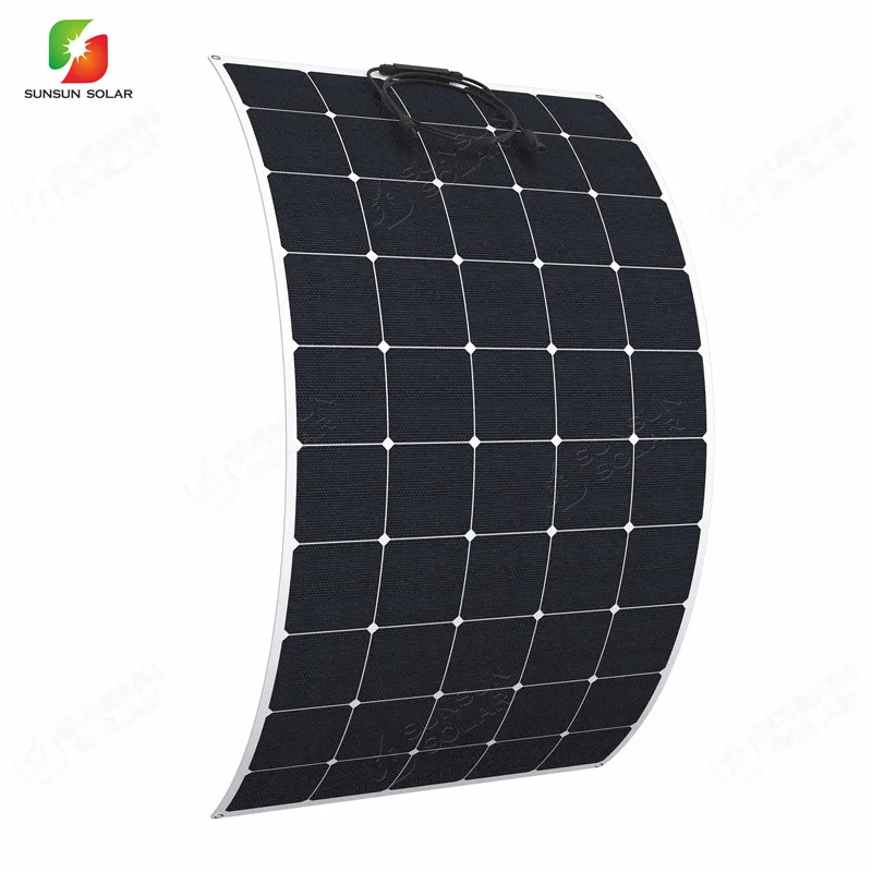 Vendita Calda Rv Camping Marine Use 12/24V 150W Sunpower Cells Thin Film Etfe Pannello Solare Semi Flessibile